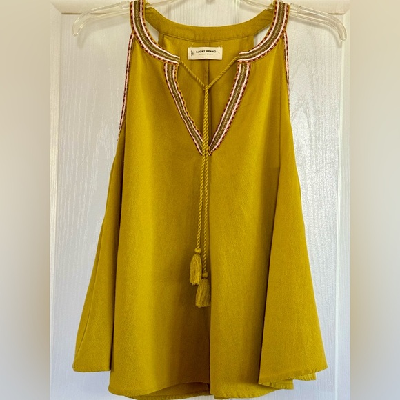 Lucky Brand ☘️ Embroidered Peasant Swing Tank - Picture 2 of 9